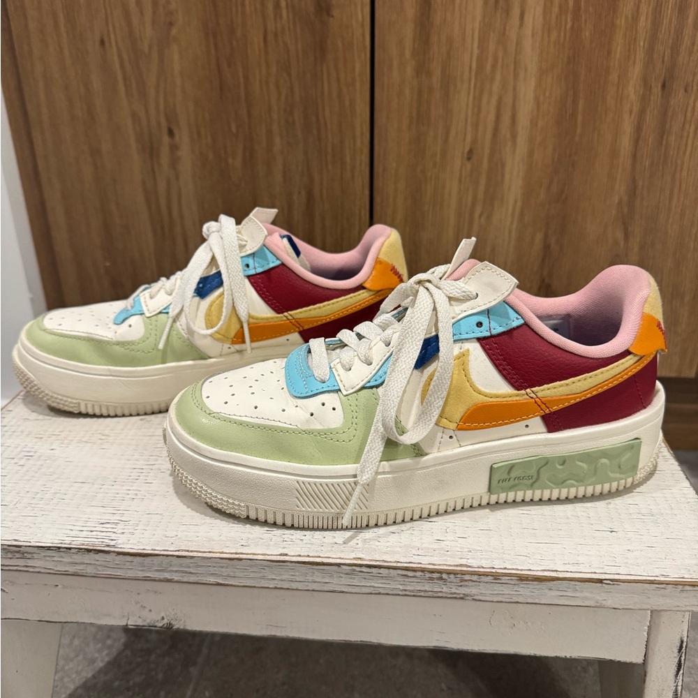 Nike Pink and Blue Sneakers